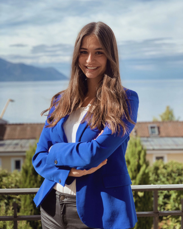 Amadine, on top of the Hotel Institute Montreux terrace